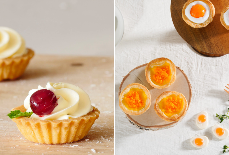 Bánh tart thường có vỏ ngoài giòn cứng, hương vị nhân đa dạng