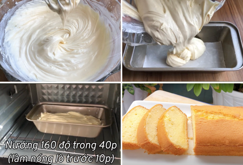 Nướng bánh trong 40 phút ở nhiệt độ 160oC