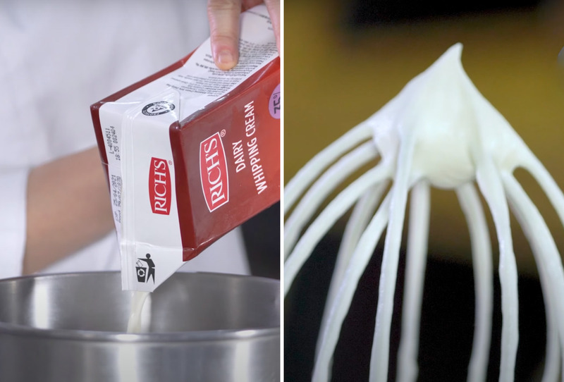 Whipping cream có kết cấu lỏng và sau khi được đánh bông đúng cách