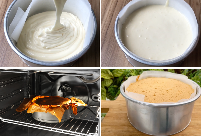 Đổ bánh vào khuôn và nướng bánh ở nhiệt độ 140°C trong khoảng 60 phút
