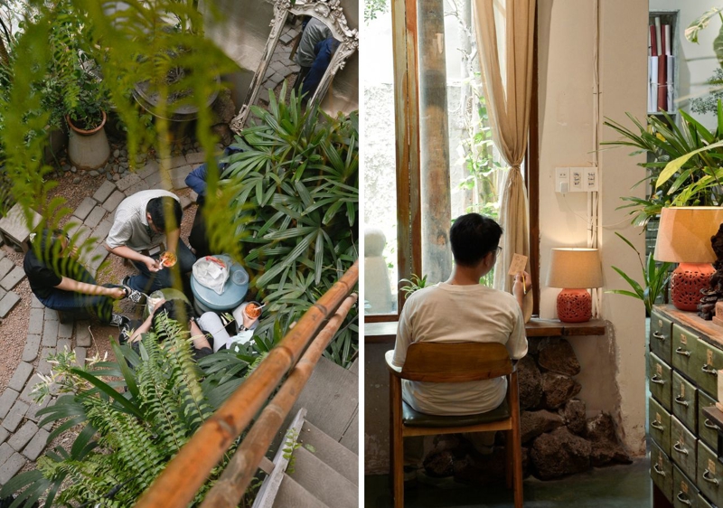 Dù ngồi bên trong hay bên ngoài quán, Len Keng cũng mang đến cho bạn những giây phút cực thư giãn