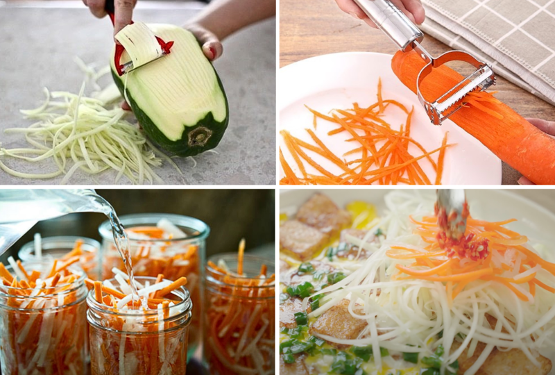 Minh họa các bước làm đồ ăn kèm cho món bánh bột gạo chiên (Nguồn: Canva)