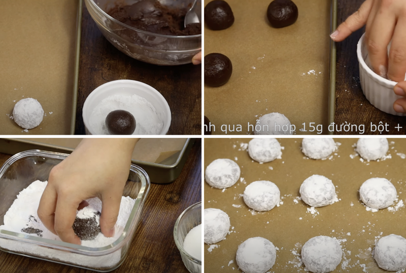 Nếu bạn sợ bột bánh sẽ dính nhiều trên tay thì có thể áo 1 lớp bột ngô hoặc thoa 1 lớp dầu ăn mỏng trên tay để chống dính